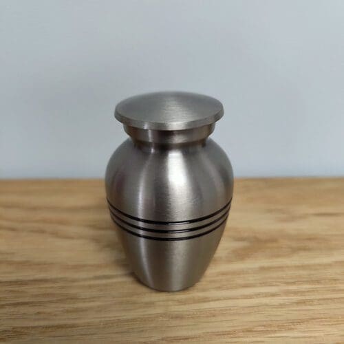 Brushed Pewter Keepsake Urn